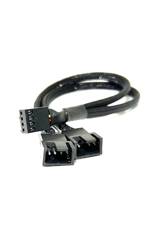 2 Port Fan Çoklayıcı 4 Pin PWM Fan Kontrol Kablosu 4P Dişi 3+4p
