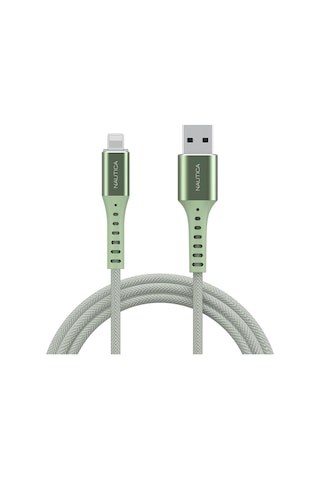 Nautica C65 MFI Lightning to USB-A 12W Örgülü Hızlı Şarj ve Data Kablosu 1.2M Yeşil