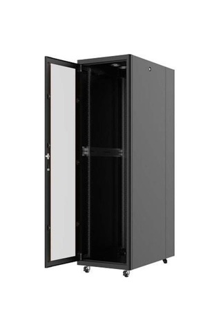 26u 600x1000mm Dikili Tip Siyah Kabinet Vega Ag-vb26u6010s1 Cam Kapak