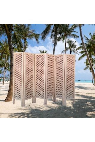 Ahşap Paravan 6 Kanatlı Oda Bölme