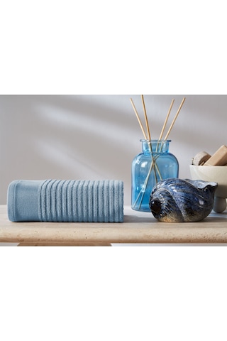 Özdilek Feather El Ve Yüz Havlusu 50x90 Cm Koyu Mavi