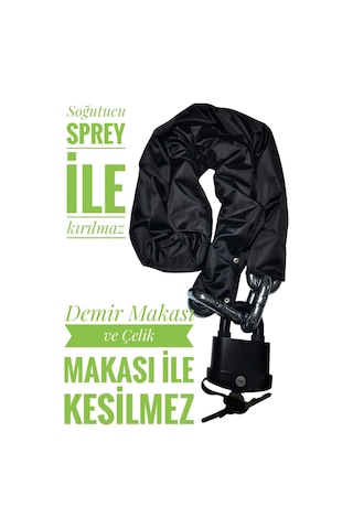 Kesilmez Kilit Grade80 G80 13 Mm Kalınlık 1.2 Uzunluk Çelik Motorsiklet Zincir Kilit Yale