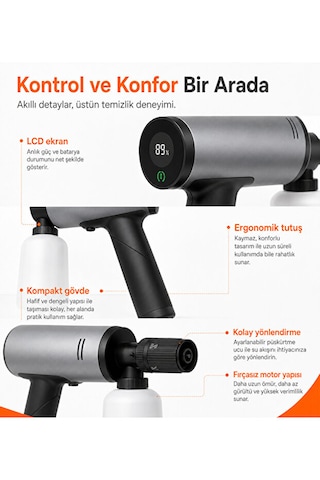 Katlanabilir Kablosuz Basınçlı Araç Yıkama Makinesi 1 Adet