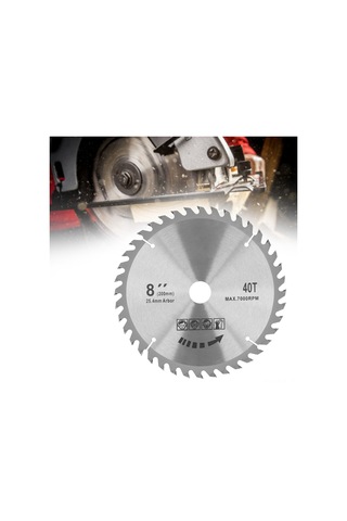 Xindoker 200mm 40 Dişli Sert Karbür Testere Bladesı, Ahşap Kesim İçin Tersli Dişli, Isı Dağıtım Delikli, Paslanmaz Ve Dayanıklı - 8 Adet Paket