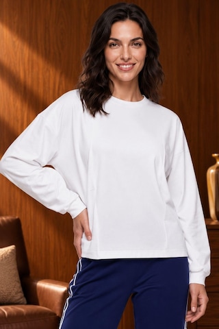 Pjs Gd Goldoremi Kadın Premium Regular Fit Uzun Kollu Sweat Eşofman Takım Ekru
