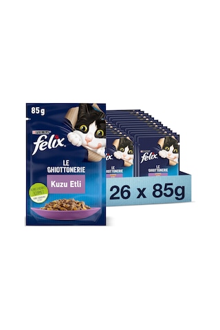Purina Felix Pouch Kuzu Etli Yetişkin Kedi Maması 26 x 85 G