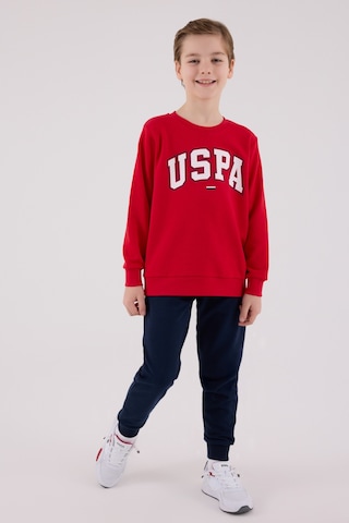 U.S. Polo Assn. Lisanslı Erkek Çocuk Alt Üst 2 Parça Eşofman Takımı Us2227 Kırmızı