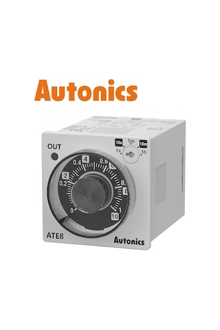 Autonics Ate8-41 ,48x48mm 24v..220vac/dc Kontak-2a2k Yuvarlak-8-pin Zaman Röle