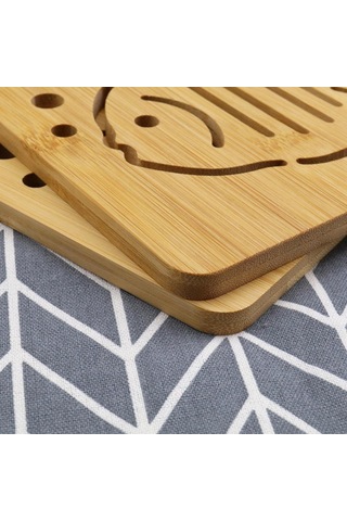 Nishev 2'li Bambu Lüx Balık Desenli Kare Nihale 2 Adet