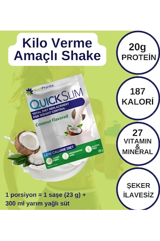 Quick Slim Öğün Yerine Geçen Shake-hindistan Cevizi-30 Saşe