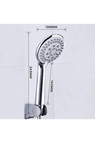 Latte 5 Fonksiyonlu Mafsallı El Duşu Ayarlanabilir Su Akış Hızı D Krom