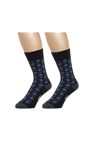 Ozzy Socks 3 Çift Dikişsiz Erkek Penye Pamuklu 4 Mevsim Çorap Dayanıklı Topuk Burun Gri- Antrasit