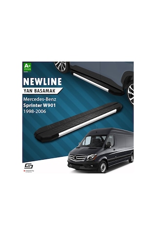 S-dizayn Mercedes Sprinter W901 Orta Şase Newline Krom Yan Basamak 263 Cm 1998-2006 A+ Kalite