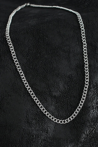 316l Çelik Klasik Oval Zincir Model Gümüş Renk Erkek Kolye Renkli