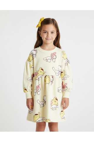 Kuromi Kız Çocuk Elbise Sarı