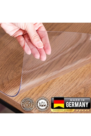1.3mm Alman Üretimi Şeffaf Pvc Masa Örtüsü - Gıda Temasına Uygun Uv Koruma Fitalat İçermez Şeffaf