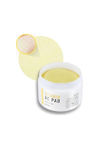Missha A'PIEU Vitamin AC Pad Vitamin İçerikli Canlı ve Pürüzsüz Görünüm Kazandıran Pamuk Ped 35 Adet