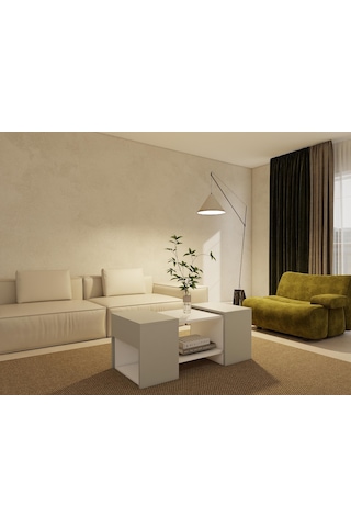 Lupo Orta Sehpa Külgri-beyaz Gri