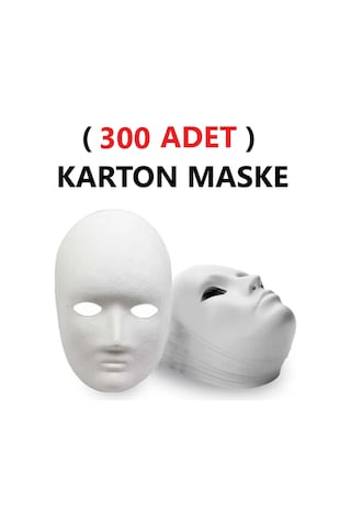 300 Adet, Karton Maske, Boyanabilir, Eğitici Maske Boyama, Etkinlik Ve Hobi Maskesi