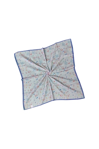 Mim Eşarp Valino Soft Pamuk Çocuk Desenli Eşarp 70x70 Cm Mor - Elif Ba