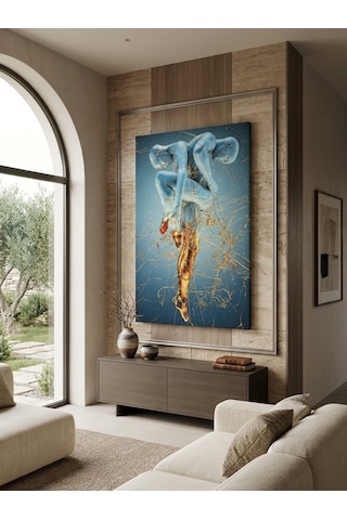 Tablo 60x90 Cm Büyük Boy Kafe Ve Salon Hediyelik Duvar Aksesuarı Ahşap  - Bej