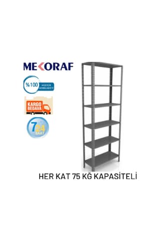 Mekoraf Mekoraf 43 X 93 6 Katlı 2.5 Metre Raf Sistemi