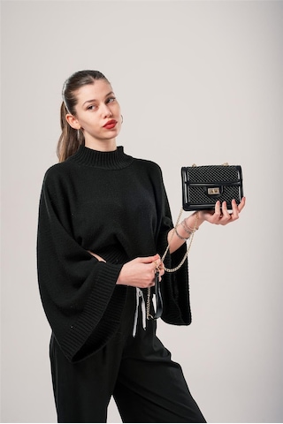 Ççs Kadın 17791 Omuz Ve El Çantası Siyah