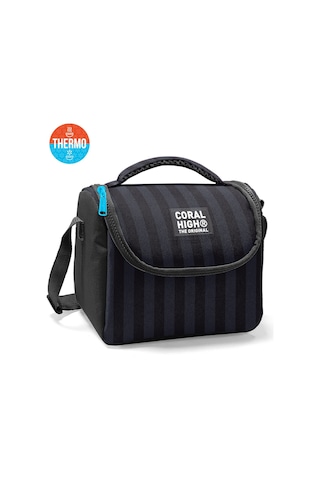 Coral High Kids Siyah Çizgili Thermo Beslenme Çantası 37118 Siyah