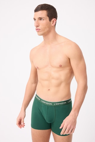 L'espadon Maritime Elite Koleksiyonu Elastik Konforlu Bel Bantlı Çizgili Erkek Trunk Boxer-3240 Yeşil