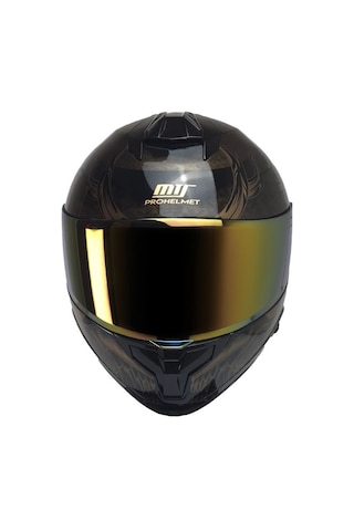 X340 Goldy Motosiklet Kaskı Spoiler Mod Güneş Vizörlü Full Face Kask Çok Renkli