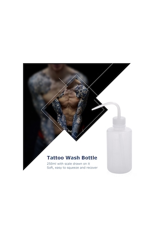Samdoo 3'lü 250ml Plastik Yıkama Kavanozu Seti - Dökme Ağızlı, Tattoo Temizliği Ve Çeşitli Kullanımlar İçin