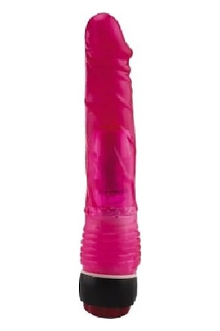 Truva Shop Crazy Bull Titreşimli 18 CM Kırmızı Jel Anal ve Vajinal Vibratör