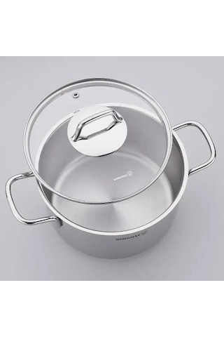 Korkmaz A1658 Perla Basık Tencere 3 Litre 24x6,5 Cm Gümüş