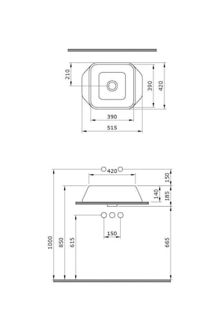Bocchi Firenze Çanak Lavabo Parlak Siyah 1005-005-0125