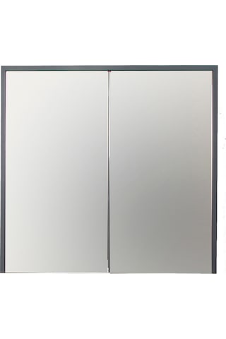 Aras Aynalı Üst Dolap Antrasit/Atlantik Çam 80X75X15 Cm Antrasit - Atlantik Çam
