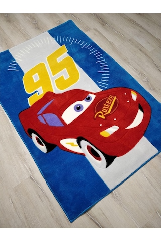Disney Halı Çocuk Odası Halısı D144Mcqueen Araba 100X150 Cm Çok Renkli