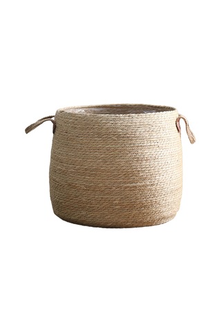 Suntek Dokuma Bitki Sepeti Çamaşır Torbası Dekorasyon L