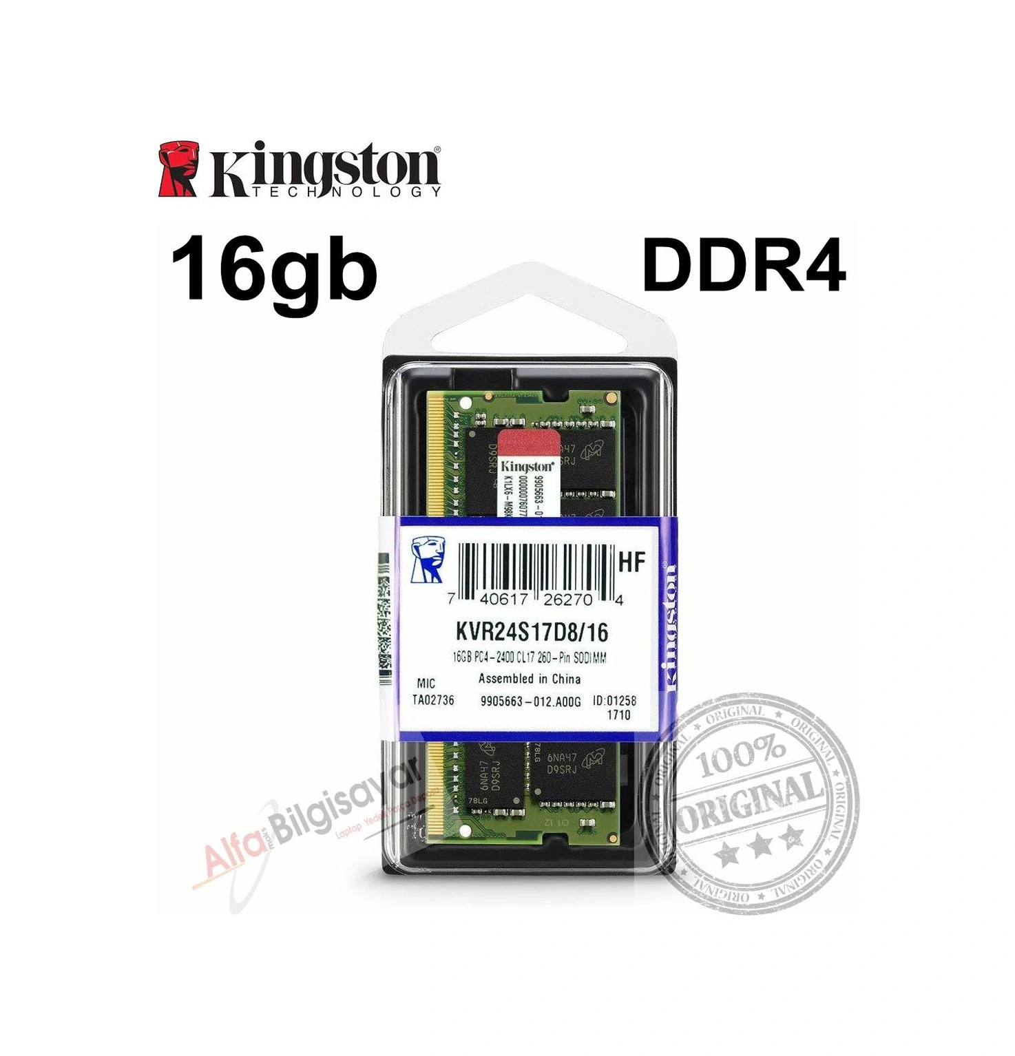 Kingston 16gb 2400mhz Ddr4 Notebook Ram Bellek