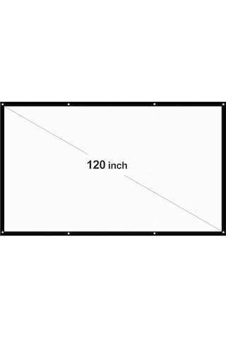120 İnç 16:9 Projektör Ekranı Taşınabilir Hd Projeksiyon Ekranı Katlanabilir Duvara Monte Ev Sineması Ofis Filmleri İç Mekanlar Dış Mekanlar İçin