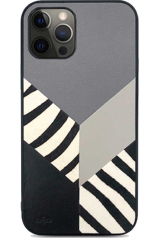 Kajsa Apple Uyumlu iPhone 12 Pro Max Kılıf Kajsa Glamorous Serisi Zebra Combo Kapak ZORE-218994