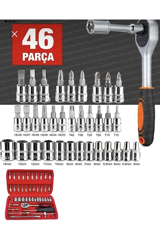 Lokma Takımı 58 Parça Otomatik Cırcırlı Set
