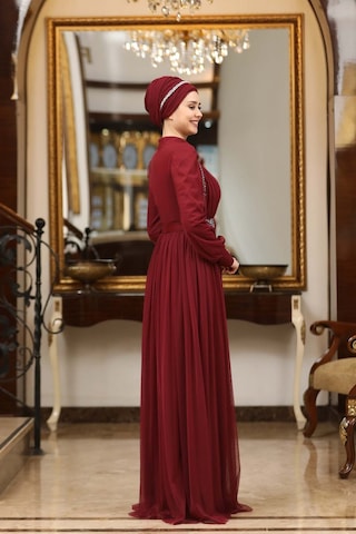 Melisma Efsane Tesettür Abiye Bordo