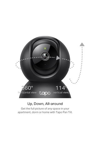 TP-Link Tapo C211 2K 3 MP Yatay & Dikey Wi-Fi Ev Güvenlik Kamerası + Hafıza Kartı