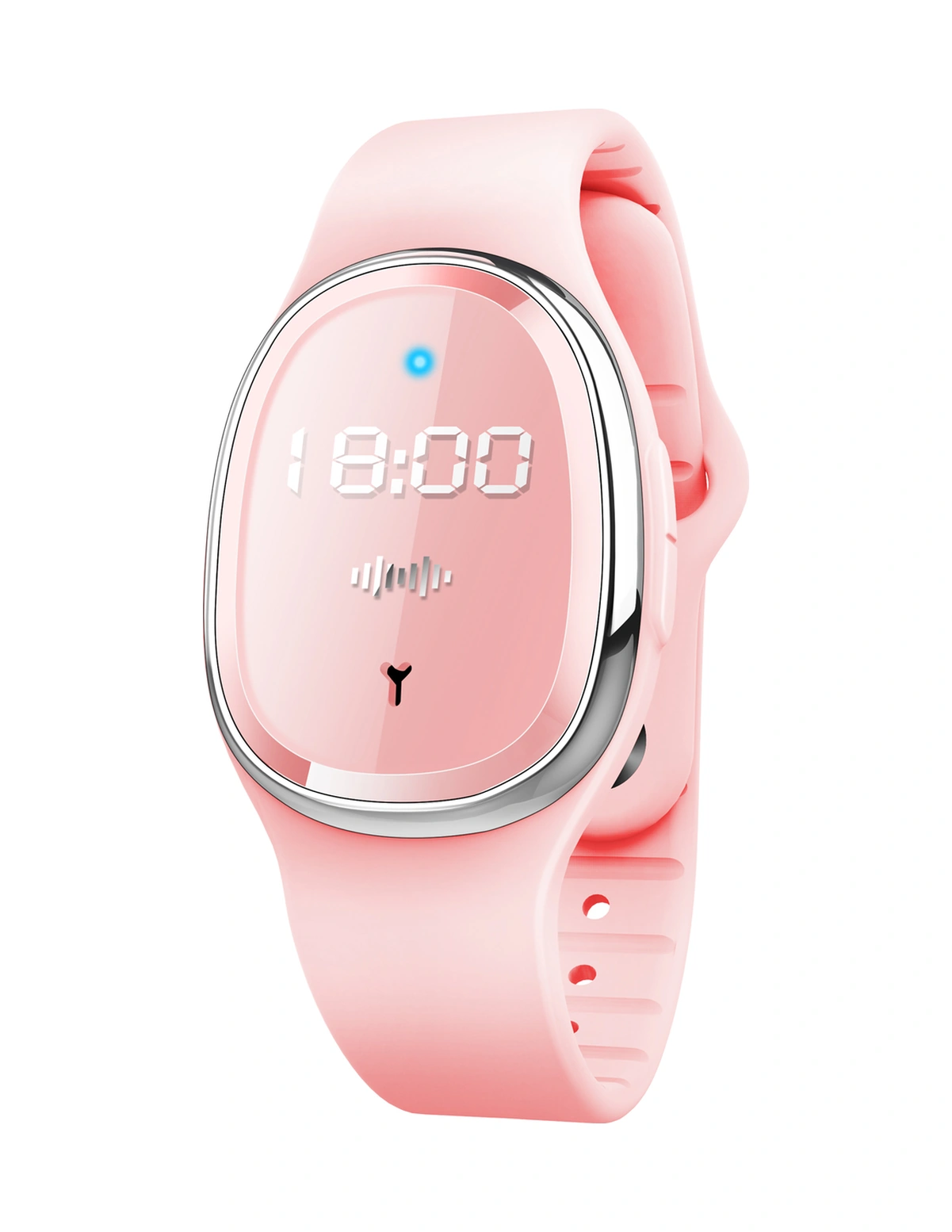 Shineyee M19 Ultrasonik Kovucu Bileklik - Bebek, Hamile Ve Yetişkinler İçin Dış Mekan Uyumlu - Saat Fonksiyonlu - Pembe