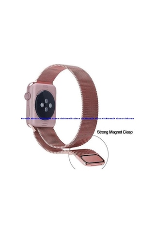 Apple Uyumlu Watch 38Mm Celik Orme Kordon Rose Gold
