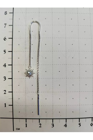 Sılver Whale Uzun Zincirli, Uzun Zincirli Gümüş Küpe Çubukları 230976554 Diğer