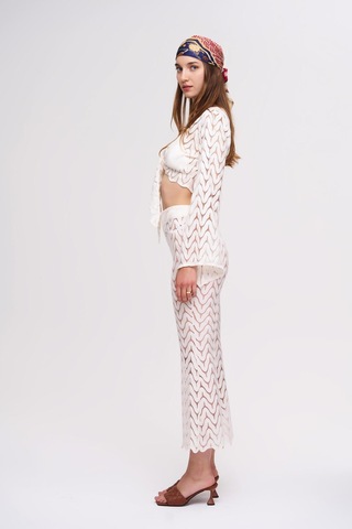 La Garita Jude Beyaz Crop Top&pantolon Set Beyaz Beyaz