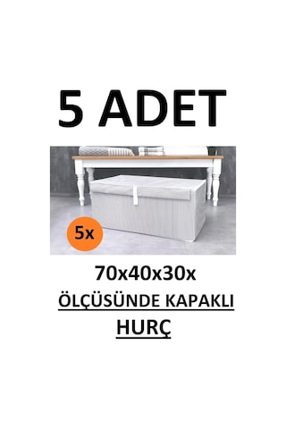 Daglus 5 Adet Kapaklı Kutu Hurç Mega Boy 70 40 30 Çok Amaçlı Kutu Hurç