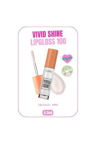 Callista Vivid Shine Lipgloss Nemlendiricili Dudak Parlatıcısı 100 Crystal Clear