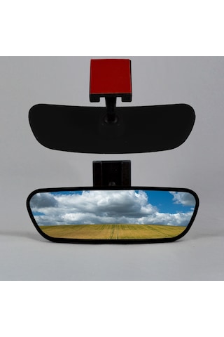 Pırlanta-3 Dik Kollu Universal Dikiz Aynası 17X5 Cm Kırmızı